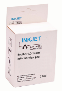 Huismerk Brother LC-1240Y inktcartridge geel